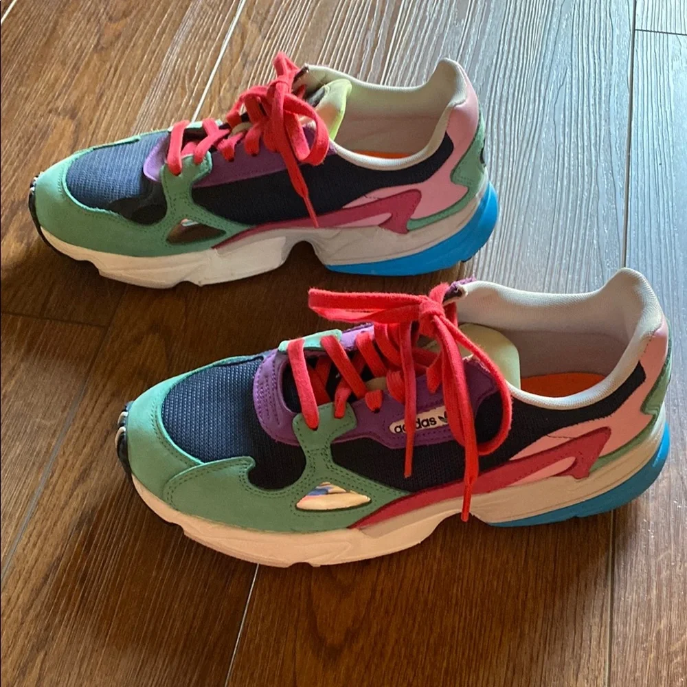 adidas Women's Multicolor Sneakers - Green, Navy, Purple, Red - Picture 3 of 6